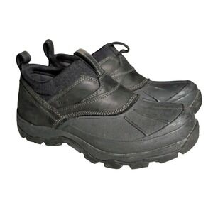 L.L. Bean Storm Chaser 5 Boots Mens Size 8.5M Slip On Duck Black Leather Outdoor